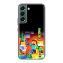 Чехлы для Samsung Galaxy S22 Plus (Персонажи Майн Крафт) (Герой Майнкрафт)