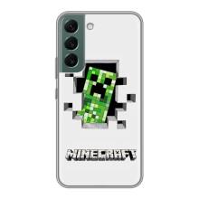 Чехлы для Samsung Galaxy S22 Plus (Персонажи Майн Крафт) (Крипер)