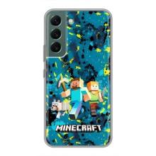 Чехлы для Samsung Galaxy S22 Plus (Персонажи Майн Крафт) (Майнкрафт)