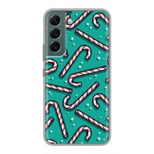 Силиконовый бампер на рождество для Samsung Galaxy S22 Plus (Леденцы)