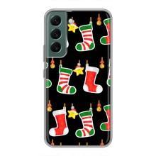 Силиконовый бампер на рождество для Samsung Galaxy S22 Plus (Рождественские подарки)