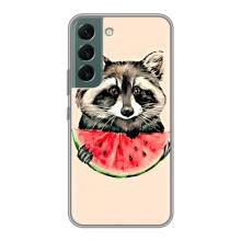 Силиконовый Чехол с Енотами на Samsung Galaxy S22 Plus – Енот