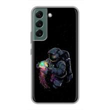 Силіконовый Чохол з принтом "Космонавти" на Samsung Galaxy S22 Plus – В руках земля