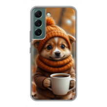 Друкований чохол 'Звірята з кавою' для Samsung Galaxy S22 Plus – Песик з кавою