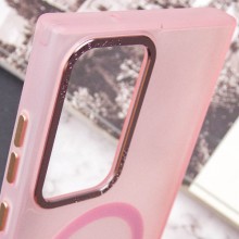 Чохол TPU Lyon frosted with MagSafe для Samsung Galaxy S22 Ultra – Pink