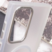 Чехол TPU Lyon frosted with MagSafe для Samsung Galaxy S22 Ultra – White