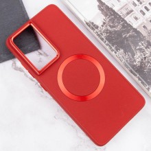 TPU чехол Bonbon Metal Style with MagSafe для Samsung Galaxy S22 Ultra – Красный