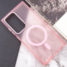 Чохол TPU Lyon frosted with MagSafe для Samsung Galaxy S22 Ultra – Pink