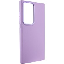 Шкіряний чохол Bonbon Leather Metal Style для Samsung Galaxy S22 Ultra – Бузковий