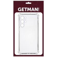 TPU чохол GETMAN Ease logo посилені кути Full Camera для Samsung Galaxy S22 Ultra – Прозорий