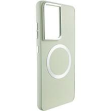 TPU чехол Bonbon Metal Style with MagSafe для Samsung Galaxy S22 Ultra (Белый)