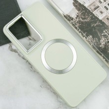 TPU чехол Bonbon Metal Style with MagSafe для Samsung Galaxy S22 Ultra – Белый