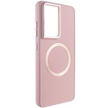 TPU чехол Bonbon Metal Style with MagSafe для Samsung Galaxy S22 Ultra – Розовый