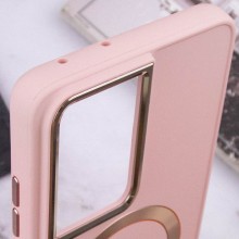 TPU чехол Bonbon Metal Style with MagSafe для Samsung Galaxy S22 Ultra – Розовый