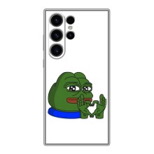 Чехлы с картинкой  Жаба Мем на Samsung Galaxy S22 Ultra – Жаба сердечко