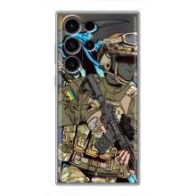 Чехлы с картинкой ЗСУ для Samsung Galaxy S22 Ultra (AlphaPrint) (Воин ВСУ)