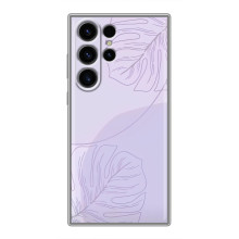 Чехол цветочный дизайн для Samsung Galaxy S22 Ultra – Монстера фиолетовая