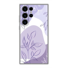 Силиконовый чехол с принтом в цветах на Samsung Galaxy S22 Ultra – Фиолетовый дизайн