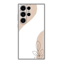 Силиконовый чехол с принтом в цветах на Samsung Galaxy S22 Ultra – Нюдовый дизайн