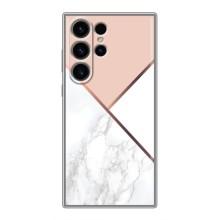Мраморный чехол на Samsung Galaxy S22 Ultra (VPrint) (Тройной мрамор)