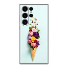 Чехлы с тематикой "ЦВЕТЫ" на Samsung Galaxy S22 Ultra – Цветок-мороженное