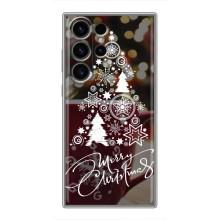 Рождественские Чехлы для Samsung Galaxy S22 Ultra (VPrint) (Елочка узорная)