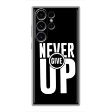 Силиконовый Чехол на Samsung Galaxy S22 Ultra с картинкой Nike (Never Give UP)