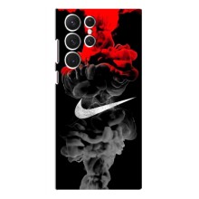 Силиконовый Чехол на Samsung Galaxy S22 Ultra с картинкой Nike (Nike дым)