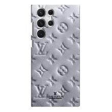 Текстурный Чехол Louis Vuitton для Самсунг Галакси С22 Ультра – Белый ЛВ