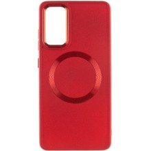 TPU чехол Bonbon Metal Style with MagSafe для Samsung Galaxy S22 – Красный