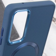 TPU чохол Bonbon Metal Style with MagSafe для Samsung Galaxy S22 – Синій
