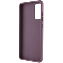 TPU чехол Bonbon Metal Style with MagSafe для Samsung Galaxy S22 – Бордовый