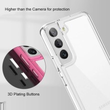 Чехол TPU+PC Clear 2.0 mm metal buttons для Samsung Galaxy S22 – Прозрачный