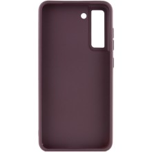 TPU чехол Bonbon Metal Style with MagSafe для Samsung Galaxy S22 – Бордовый