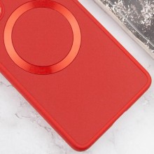 TPU чехол Bonbon Metal Style with MagSafe для Samsung Galaxy S22 – Красный