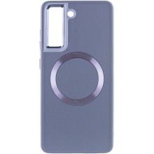 TPU чехол Bonbon Metal Style with MagSafe для Samsung Galaxy S22 – Серый