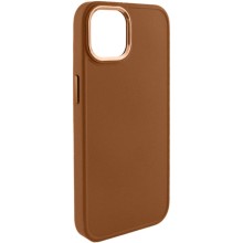 Кожаный чехол Bonbon Leather Metal Style для Samsung Galaxy S22 – Коричневый