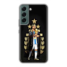 Чехлы для Samsung Galaxy S22 (Leo чемпион) (AlphaPrint) (Месси Король)