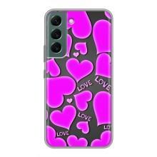 Чехлы для любимой на Самсунг S22 (VPrint) (Pink hearts)