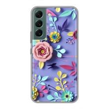 Чехлы с Цветами для Samsung Galaxy S22 (VPrint) (Цветочный дизайн)