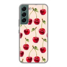 Чехлы с Фруктами для Samsung Galaxy S22 (VPrint) (Вишня)