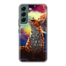 Чехлы с картинкой Лисички для Samsung Galaxy S22 (VPrint) (Лисица в космосе)