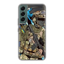 Чехлы с картинкой ЗСУ для Samsung Galaxy S22 (AlphaPrint) (Воин ВСУ)