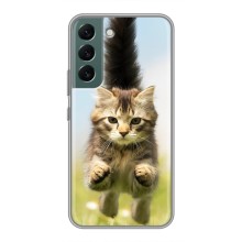 Чехлы с Котиками для Samsung Galaxy S22 (VPrint) (Прыжок кота)