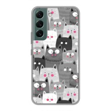 Чехлы с Котиками для Samsung Galaxy S22 (VPrint) (Рисованные котики)