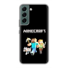 Чехол Майнкрафт на Samsung Galaxy S22 (AlphaPrint) Minecraft (герои Minecraft)