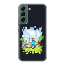 Чехол Майнкрафт на Samsung Galaxy S22 (AlphaPrint) Minecraft (персонажи Minecraft)