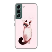 Чехол на Самсунг S22 с Котами (VPrint) (Котик падает)