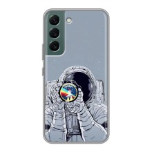 Чехол NASA для Samsung Galaxy S22 (AlphaPrint) (Космонавт фото)