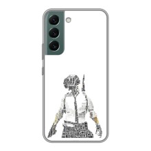 Силиконовый чехол с картинкой "Герой Pubg" на Samsung Galaxy S22 – Из букв
